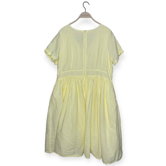 Modcloth pastel butter yellow fluffy summer dress women's size 22 knee length - Picture 7 of 7